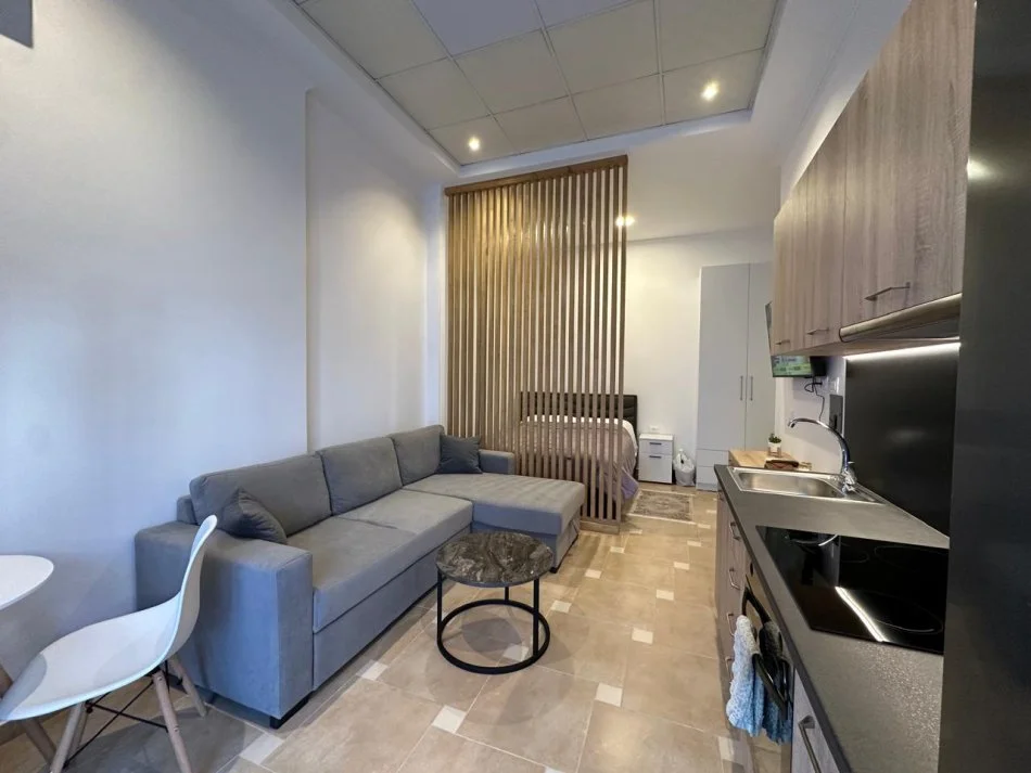 Tirane, jepet me qera garsonier 1+1 Kati 0, 350 €