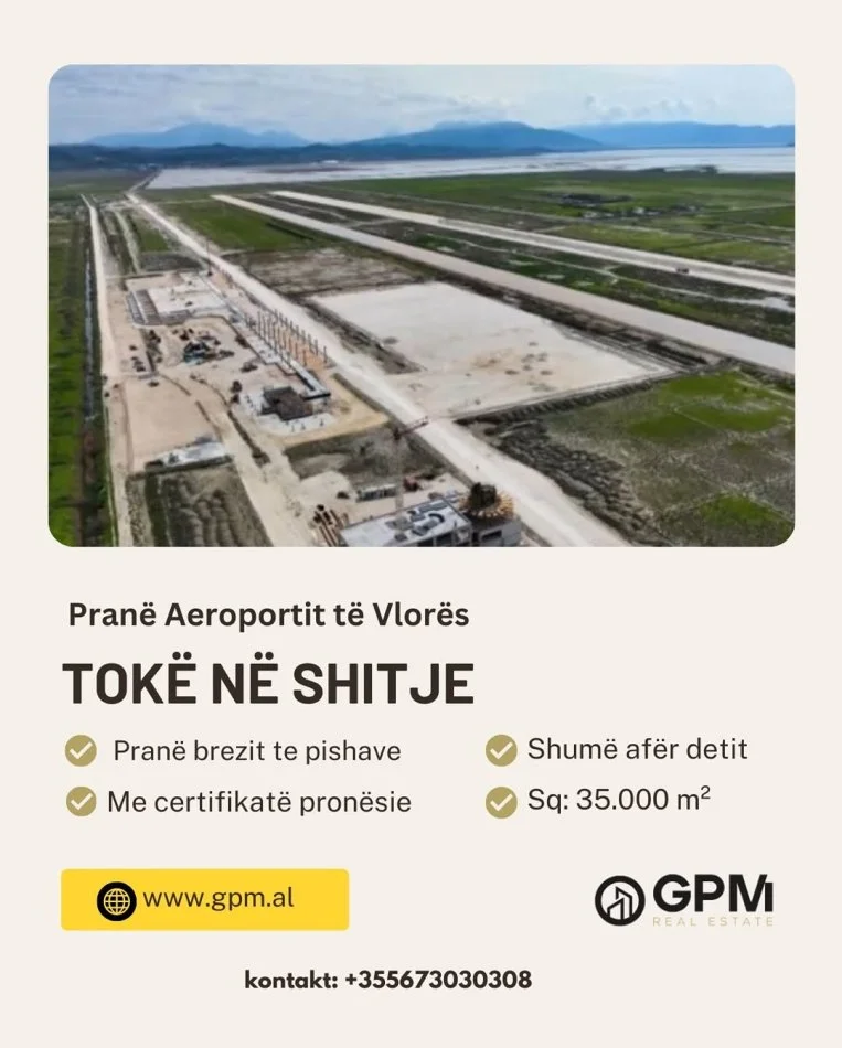 Vlore, shitet toke , 35.000 m².