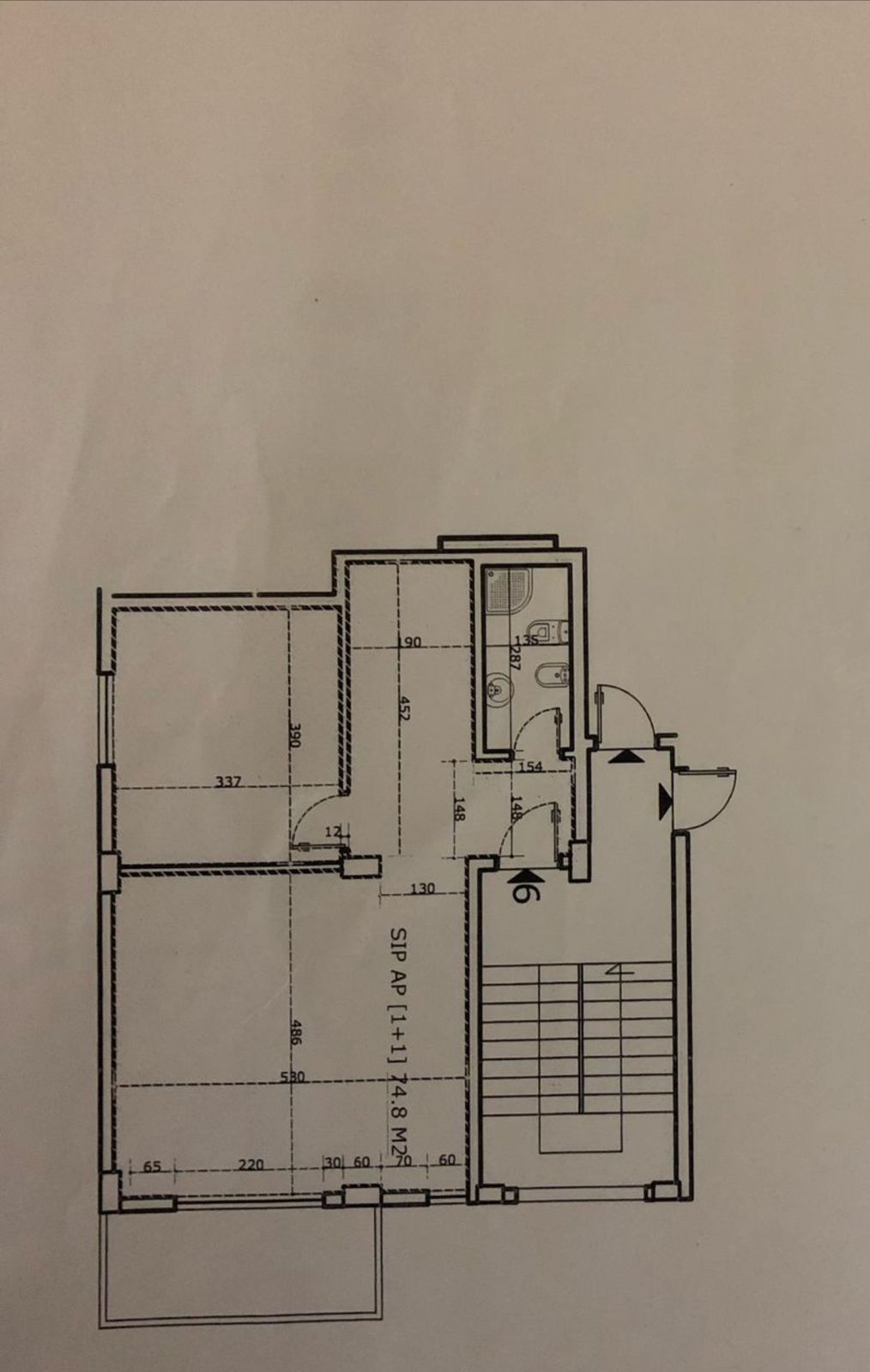 Shitet Apartament 1+1 (e mobiluar) Selite ,Kati i 2 (pallat i ri),siperfaqe neto 74.80m2 110,000 Euro