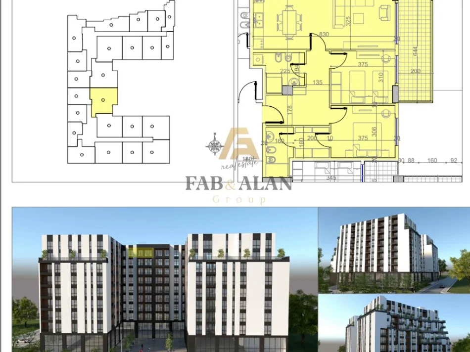 Tirane, shitet apartament 2+1+Ballkon , 109 m² 120.000 € 