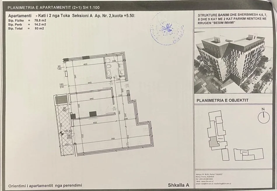 𝐓𝐢𝐫𝐚𝐧𝐞, 𝐣𝐞𝐩𝐞𝐭 𝐦𝐞 𝐪𝐞𝐫𝐚 𝐚𝐩𝐚𝐫𝐭𝐚𝐦𝐞𝐧𝐭 𝟐+𝟏 𝐊𝐚𝐭𝐢 𝟗, 𝟗𝟑 𝐦² 𝟔𝟓𝟎 € (𝐌𝐲𝐬𝐥𝐲𝐦 𝐒𝐡𝐲𝐫𝐢)