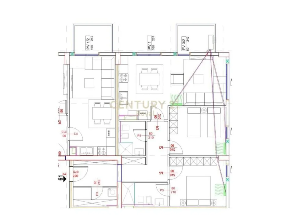 Tirane, shitet apartament 2+1 Kati 7, 108 m² 162.000 € (asl)