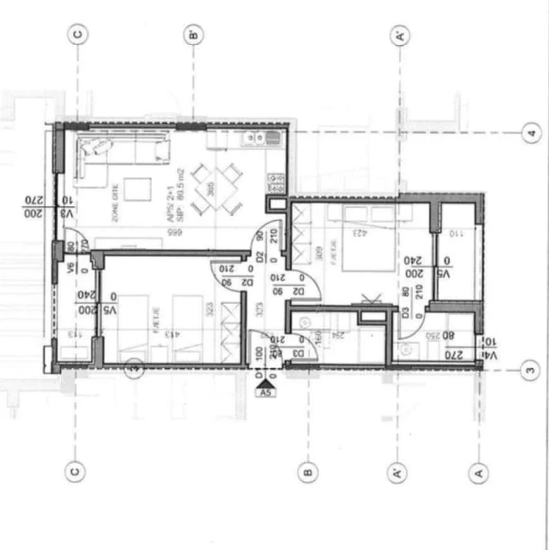 Vlore, shes apartament 2+1+Ballkon Kati 1, 95 m² 335.900 € (Rezidenca Kamare, Radhime)