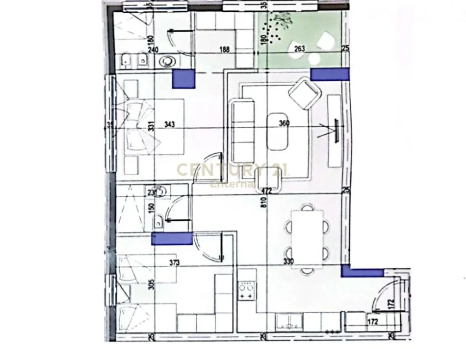 Tirane, shitet apartament 2+1+Ballkon Kati 9, 101 m² 253.000 € (ENT101294)
