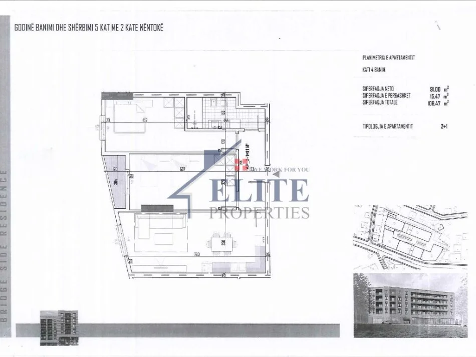 Tirane, shitet 2+1+Ballkon Kati 4, 106 m² 142.764 € (Babrru)