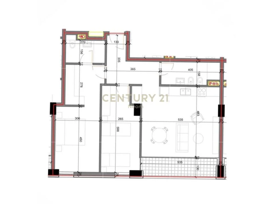 Tirane, shitet apartament 2+1 , 112 m² 121.000 € (shkoze)