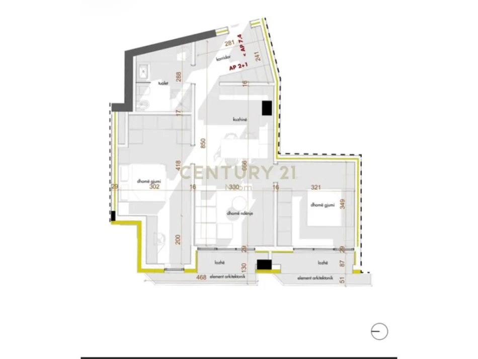 Tirane, shitet apartament 2+1 Kati 7, 98 m² 240.000 € (Shkolla e kuqe)