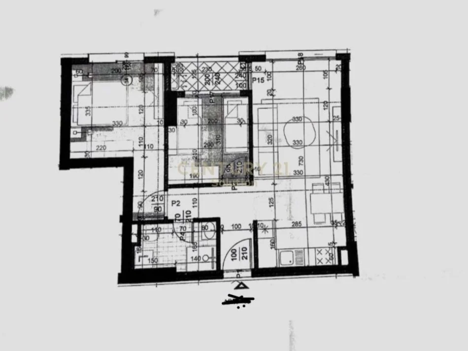 Tirane, shitet apartament 2+1 Kati 7, 80 m² 128.000 € 