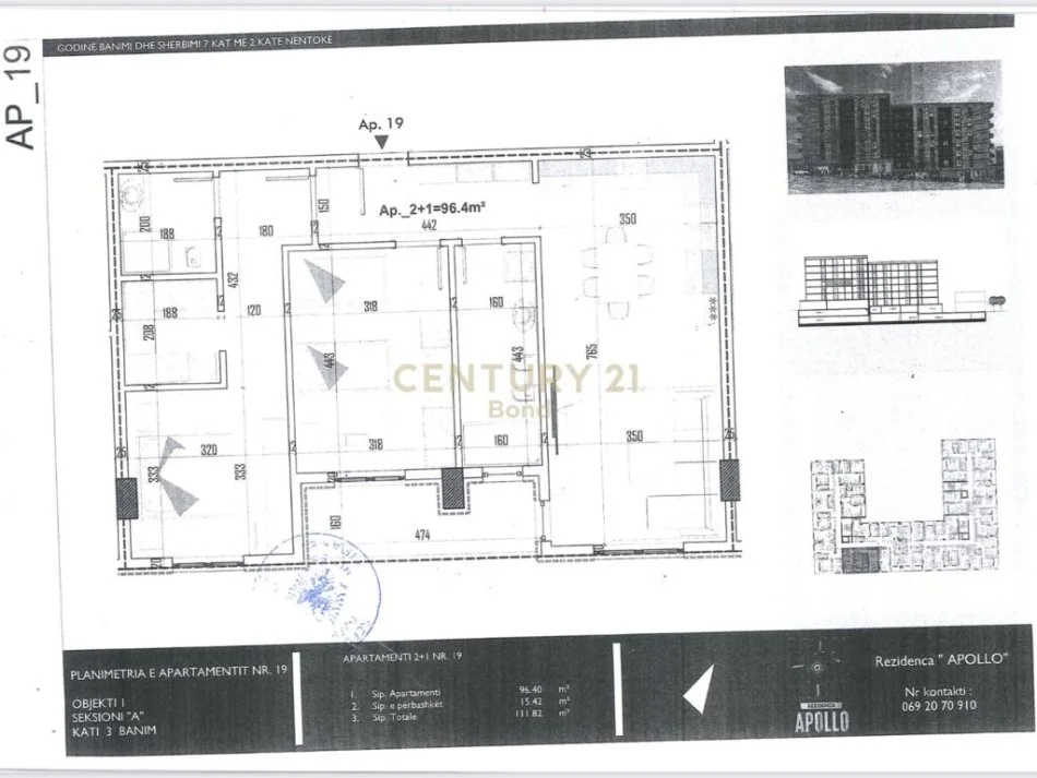 Tirane, shitet apartament 2+1+Ballkon Kati 3, 112 m² 99.000 € (Paskuqan)