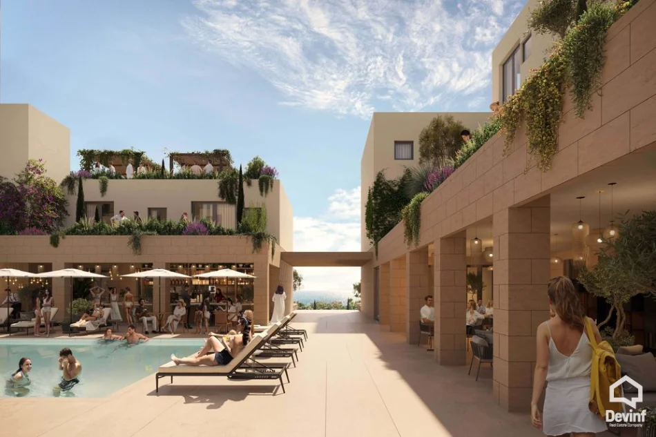 Dhermi - Palase, shitet apartament 1+1+Ballkon Kati 1, 64 m² 175.230 € (Square Village, Dhërmi)