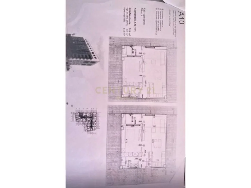 Tirane, shes apartament 1+1 Kati 2, 74 m² 100.000 € 