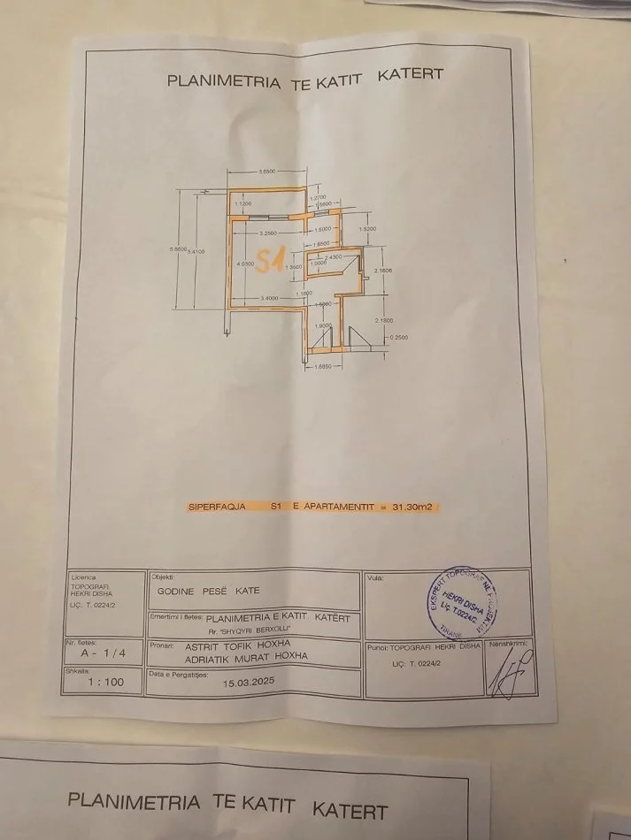 Tirane, jepet me qera apartament Kati 4, 31 m² 93.000 € (Posta Shqiptare , Qender)