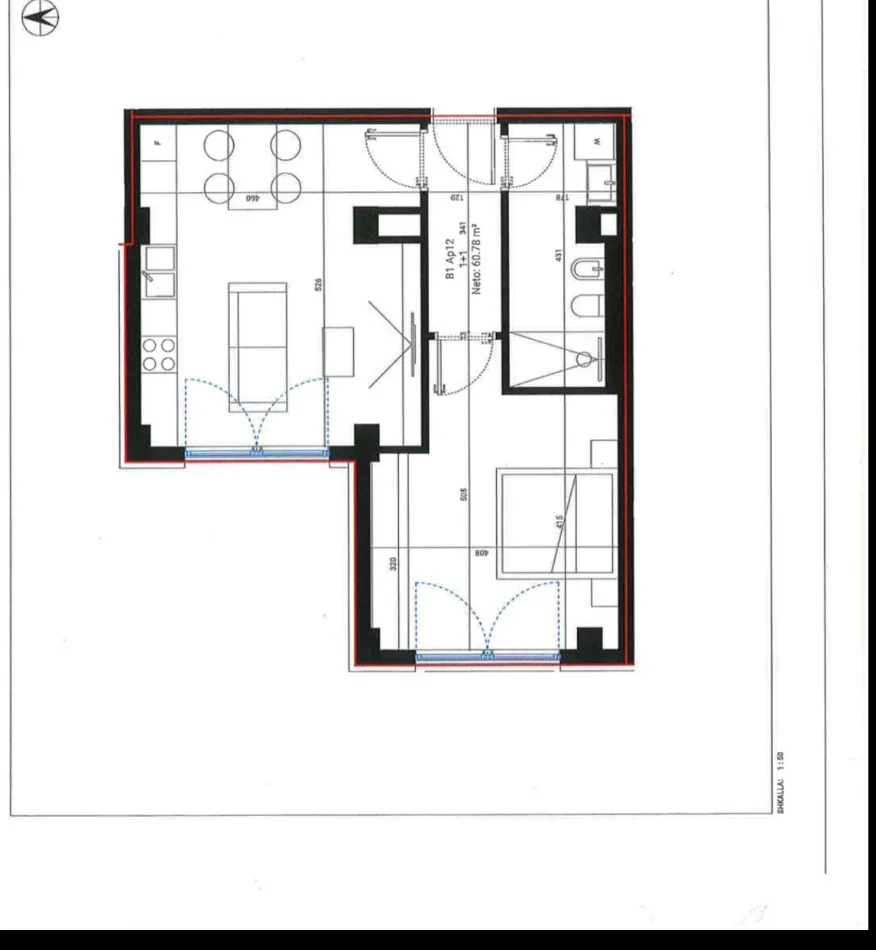 Dhermi - Palase, shitet apartament 1+1 Kati 1, 72 m² 215.160 € (Santorini Sqaure Village)