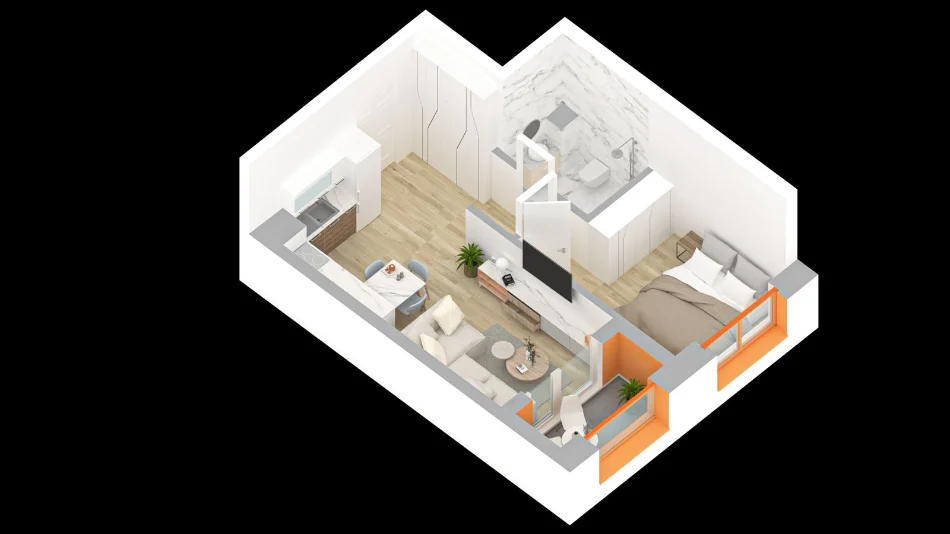 Tirane, shitet apartament 1+1 Kati 5, 50 m² (Rruga pasho hyso)