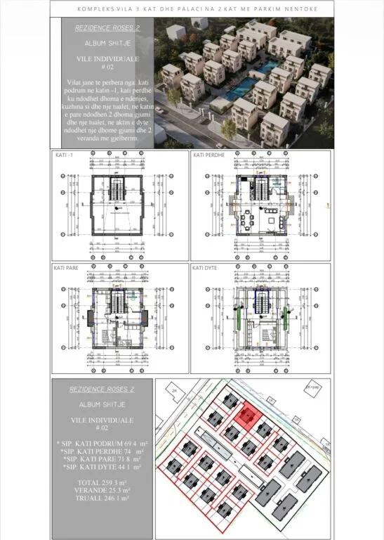 Tirane, shitet Vile 3 Katshe , 259 m² 466.000 € 