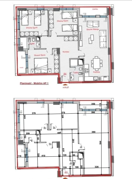 Shqiperi, shes apartament 3+1+Ballkon Kati 2, 141 m² 268.900 € (Bulevardi i Ri)