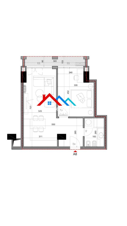 Tirane, shitet apartament 1+1+Ballkon Kati 2, 70 m² 60.000 € (KAMEZ)