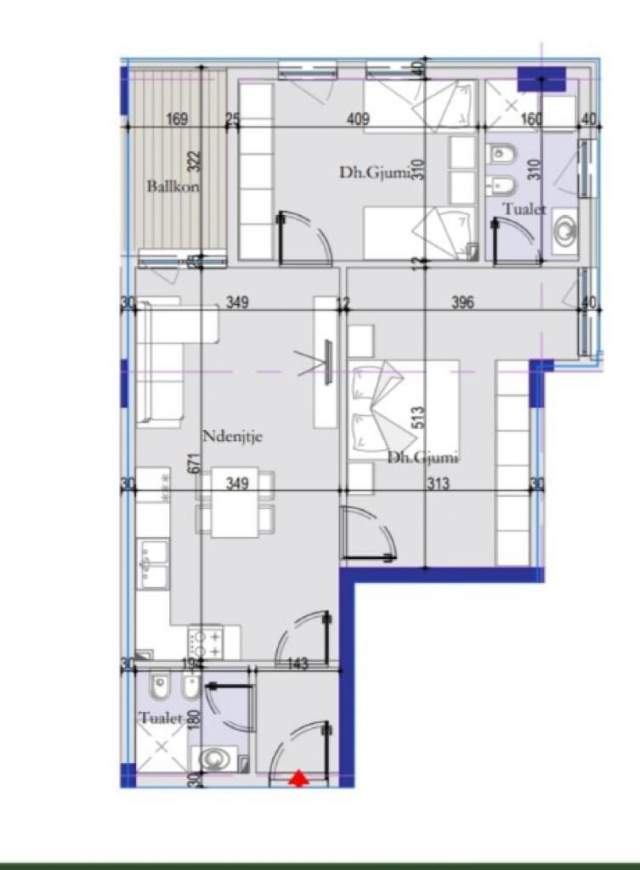 Tirane, shitet apartament 2+1+BLK Kati 3, 96 m² 91.500 Euro (rruga 29 nentori)