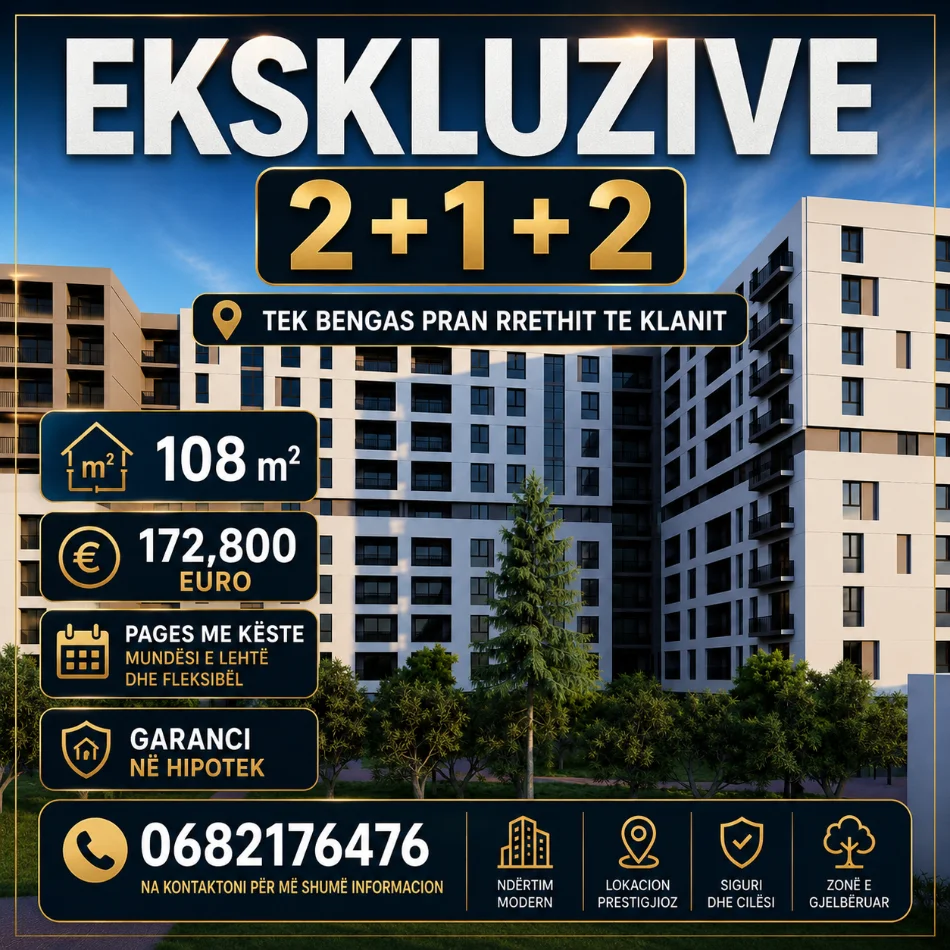 Tirane, shitet apartament 2+1+Ballkon Kati 6, 108 m² 172.800 € 