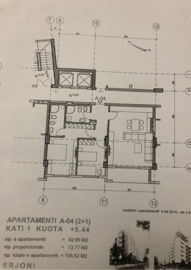 Tirane, shitet apartament 2+1 Kati 1, 107 m² 266.550 € (Pazari i ri) TT 543