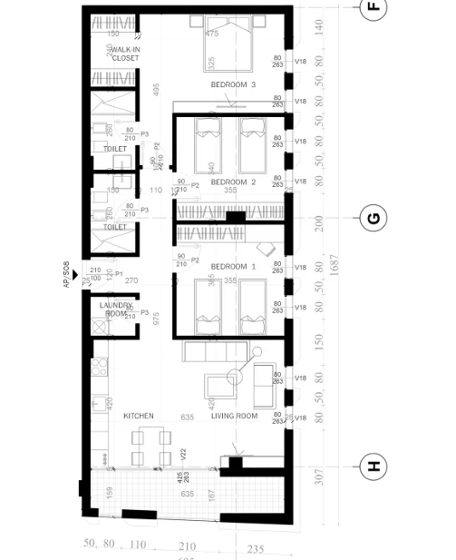 Tirane, shitet apartament 3+1 Kati 5, 137 m² 296.600 € (Sauk)