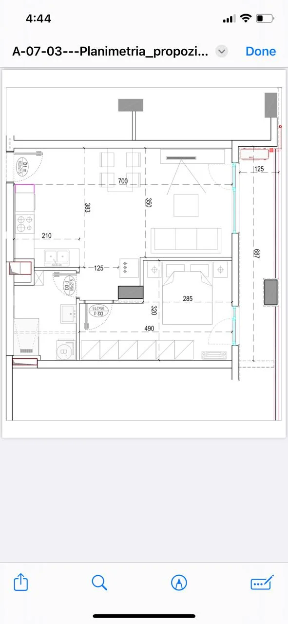 Tirane, shitet apartament 1+1 Kati 7, 105.270 Euro (Bulevardi Ri)