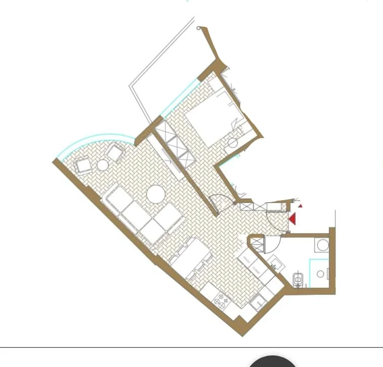 Tirane, shes apartament 1+1 Kati 9, 68 m² (unaze e re)