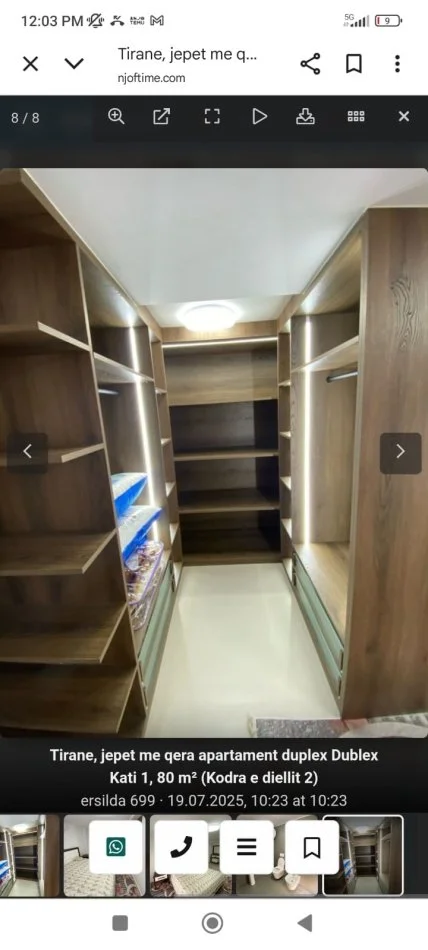 Tirane, jepet me qera apartament