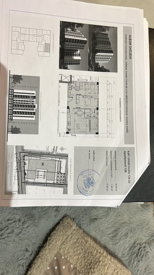 Tirane, shitet apartament 2+1+Ballkon Kati 6, 98 m² (Fundi i bulevradit)