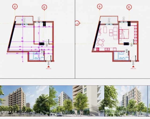 Tirane, shes apartament 1+1 Kati 3, 69 m² 73.000 Euro (Astir)