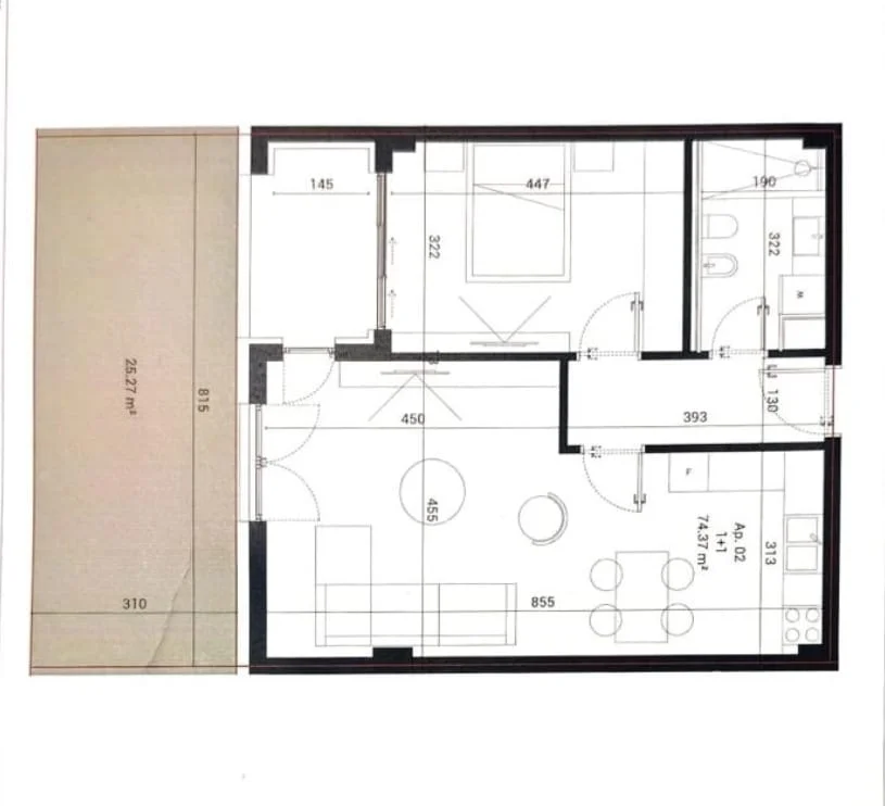 Dhermi - Palase, shitet apartament 1+1 Kati 0, 113 m² 282.000 € 