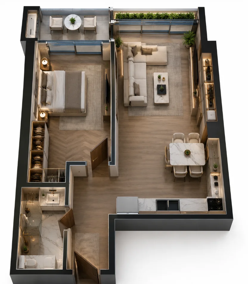 Tirane, shitet apartament 1+1+Ballkon , 82 m² 164.520 € (Lion Park 2, Rruga Dritan Hoxha)