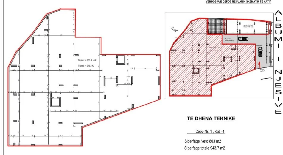 Tirane, shes garazh Kati -1, 943 m² 650.000 € (Astir)