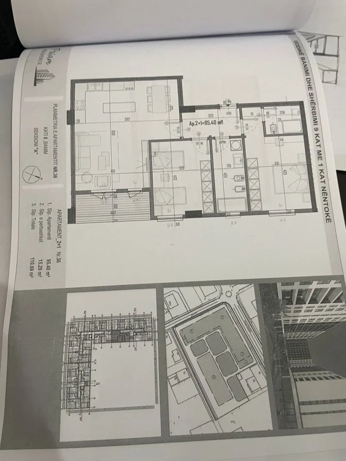 Tirane, shitet apartament 2+1+Ballkon Kati 6, 111 m² 94.086 € (Bulevardi Berisha)