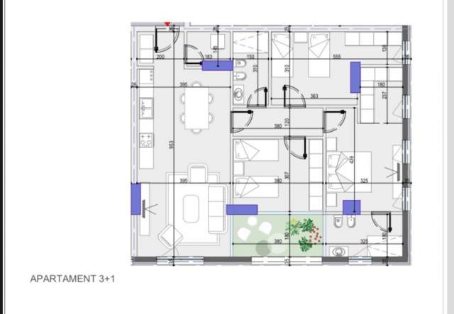 Tirane, shitet apartament 3+1+A+BLK Kati 5, 141 m² 1.550 Euro/m2 (Komuna E Parisit)