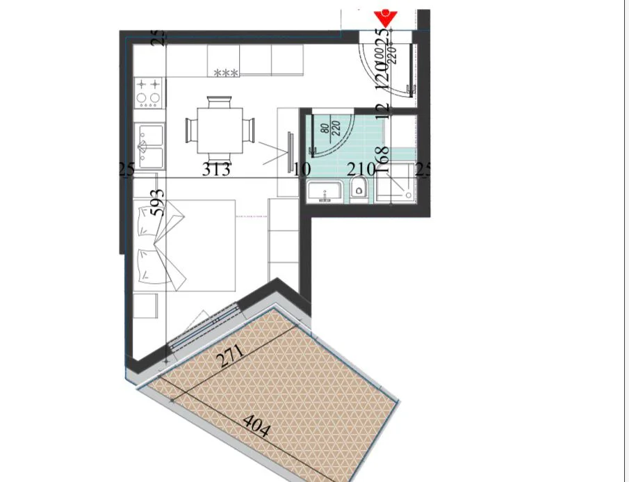 Tirane, shitet garsonier Kati 2, 43 m² 72.700 € (Dritan Hoxha)