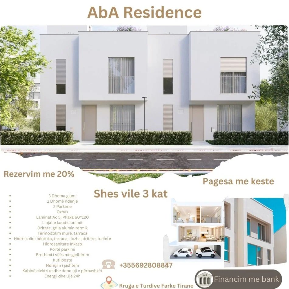 Tirane, shes Vile 3 Katshe Kati 3, 196 m² 360.000 € (Rruga Turdive Farke Tirane)