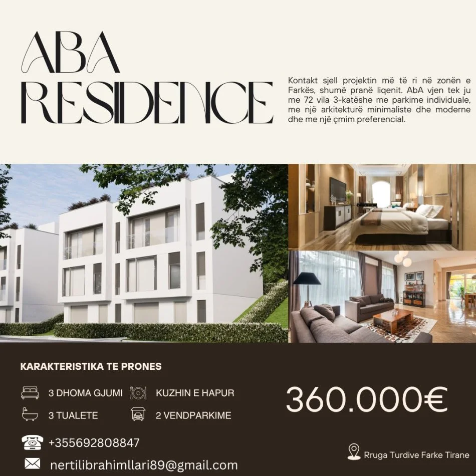 Tirane, shes Vile 3+1+Aneks+Ballkon Kati 3, 196 m² 360.000 € (Rruga e Turdive)