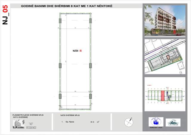 KAMEZ, SHITET AMBJENT BIZNESI  Kati 0, 91.5 m²  (Rruga Teuta)