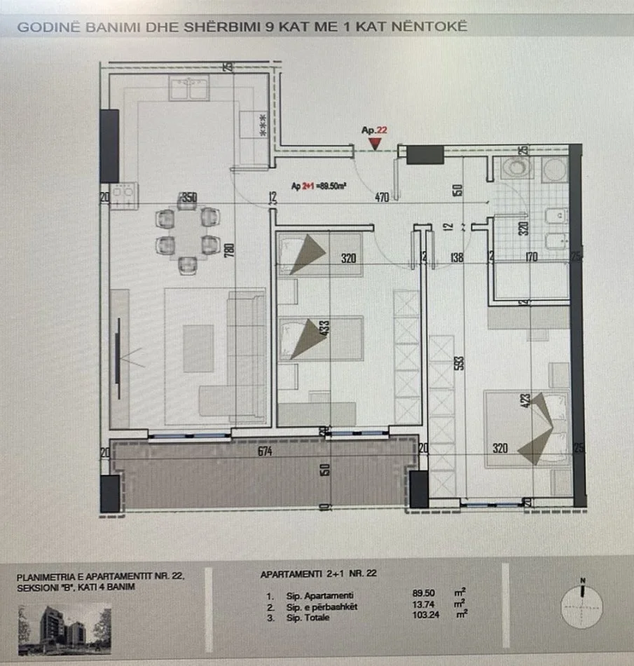 Shiten apartamente 2+1 dhe 1+1 ne Faze ndertimore te Unaza e Re e Paskuqanit