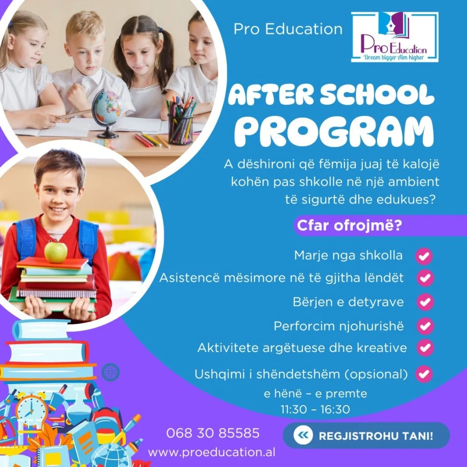 Tirane, kurse gjuhe anglisht | italisht | gjermanisht | fren... Qender kusresh &amp; After School - Pro Education (Anglisht, Gjermanisht, Italisht, Frengjisht)