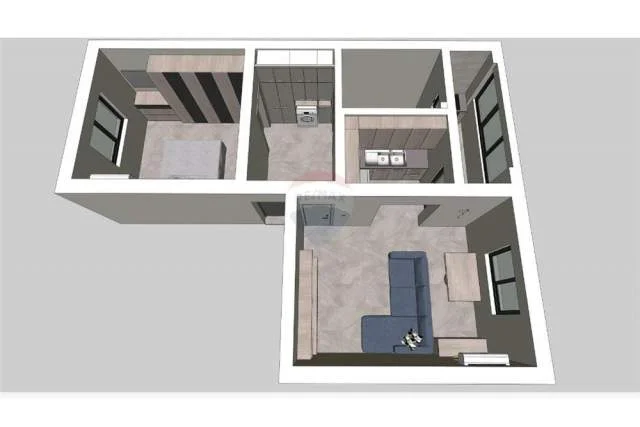 Tirane, jepet me qera apartament 1+1 Kati 5, 60 m² 400 Euro (Allias)