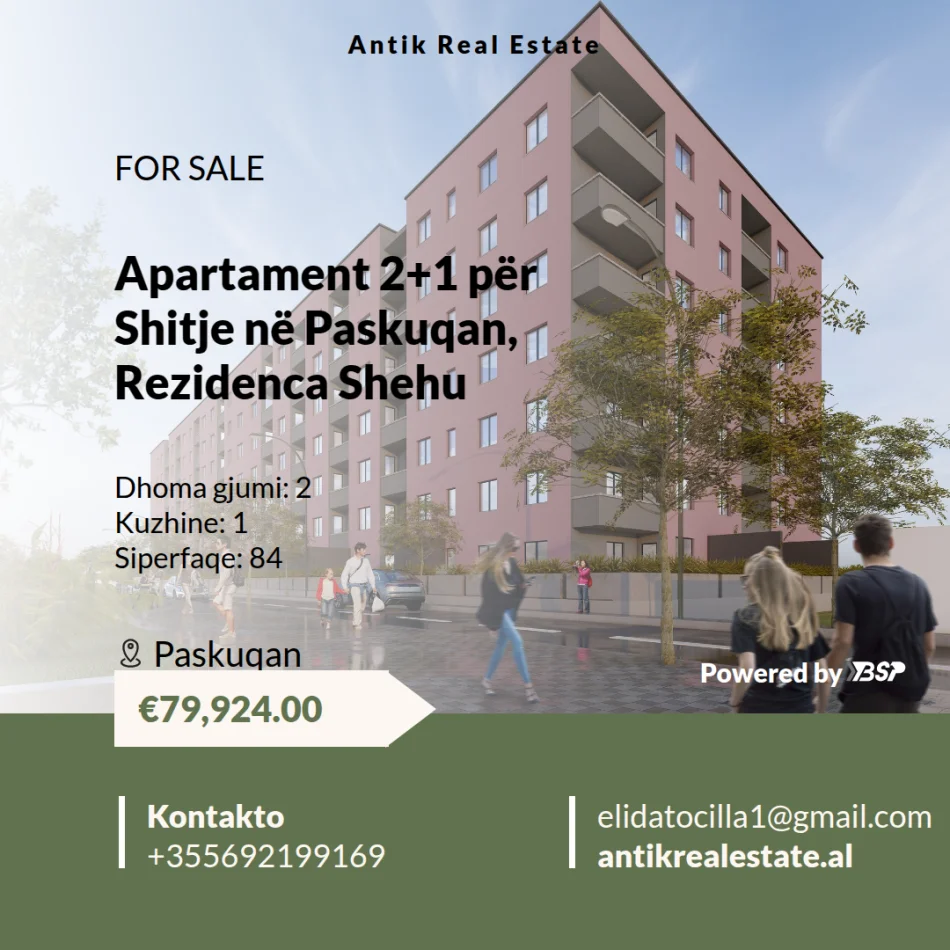 Tirane, shitet apartament 2+1+Ballkon Kati 6, 84 m² 79.924 € 