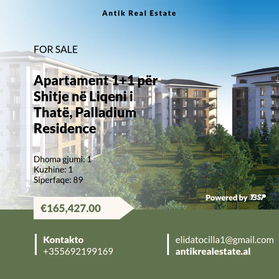 Tirane, shitet apartament 1+1 , 89 m² 165.427 € 