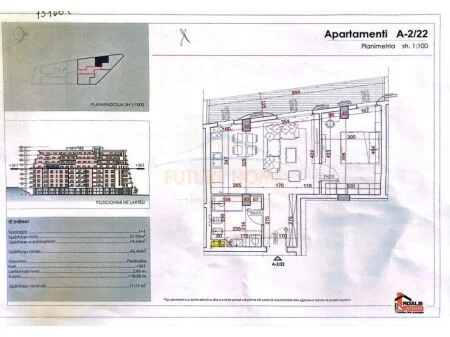 Tirane, shitet apartament 1+1 Kati 5, 66 m² 86.400 € (Paskuqan, Tirane AREA47552)