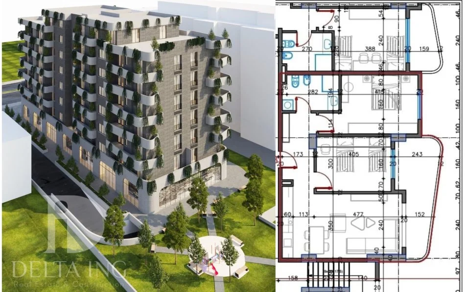 Tirane, shitet apartament 2+1+Aneks+Ballkon Kati 8, 97 m² 73.970 € (Kamez)