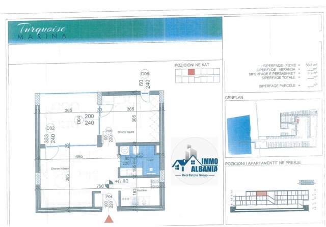 Durres, shitet apartament 1+1+BLK Kati 2, 61 m² 113.500 Euro (Hamallaj Bregdet)