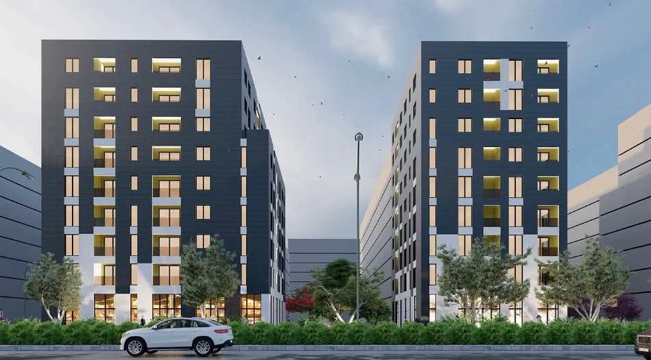 😲 Shitet AP: 2+1+1Wc & Ballkon📍(Ish  Shqiponja ) 🔵 Kompleksi Tirana Entry III 🔵85 m² 🔆 119K 🔥 Planimetri Jug - Perëndim 💥
