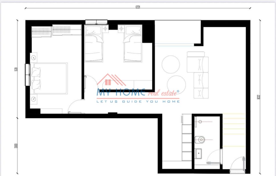 Tirane, shitet apartament 2+1+Ballkon Kati 1, 100 m² 155.000 € (Rruga Eduart Mano)