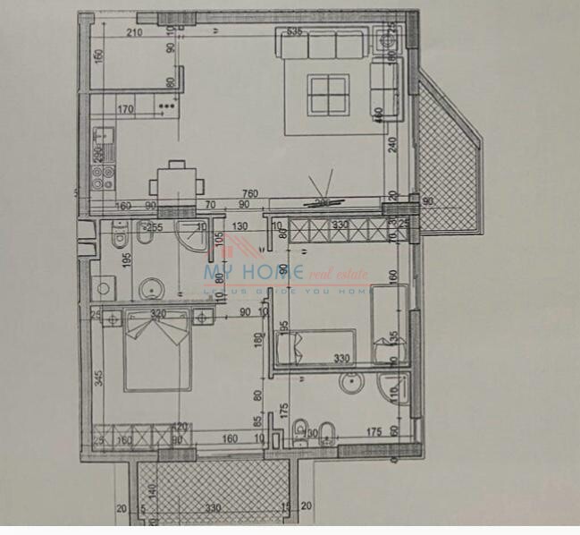 Tirane, shitet apartament 2+1+Ballkon, Kati 4, 106 m² 117,200 € 